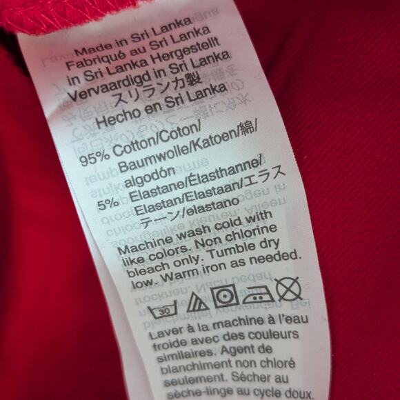 J.Crew Winnie Red Cotton Elastane Dress Work Business Pants Side Zip, Sz 2 - Picture 6 of 6